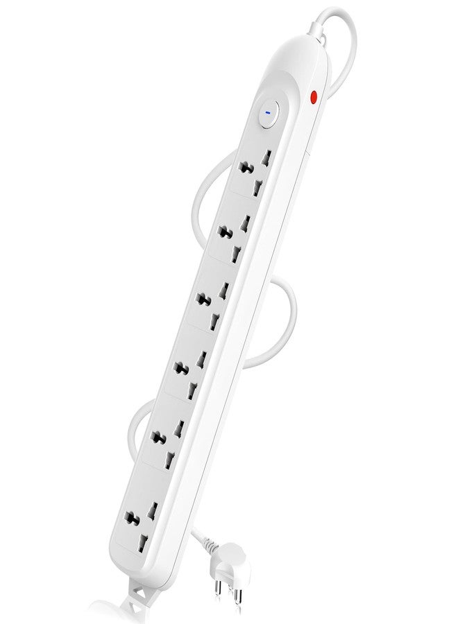 Cablet Extension Board 1500W 6A | 6 Universal Multi Plug Sockets with Surge Protector, Overload Protection, 1.8M Heavy Duty Cord, LED Indicator Master Switch, Spike Guard Power Strip for Home & Office - Image 1